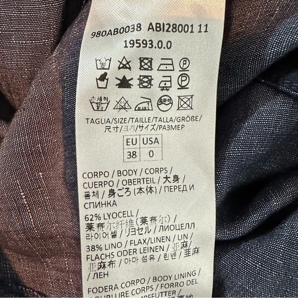 Eleventy V Neck Sleeveless Flax Linen Blend Pleated Maxi Dress Size US 0 EU 38 - Picture 9 of 13